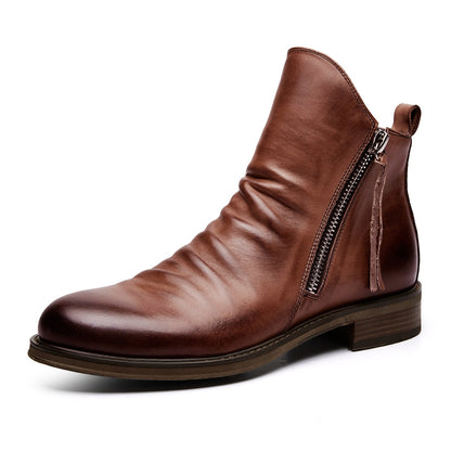 StrideEase™ Retro Ankle Non-Slip Leather Boots