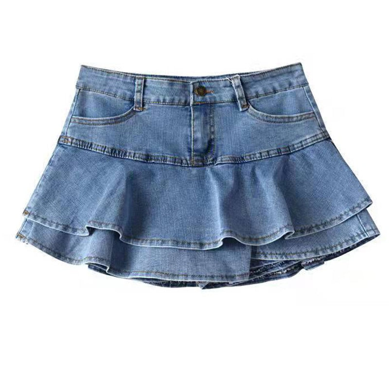 O.NIGHT™ Retro Denim Shorts Skirt