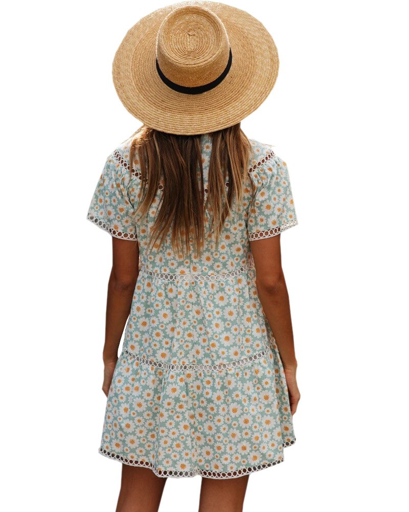 O.NIGHT™ Short Sleeve Summer Floral Dress