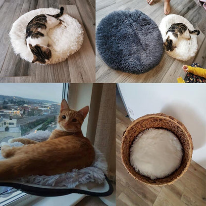 Plush Velvet Round Bed