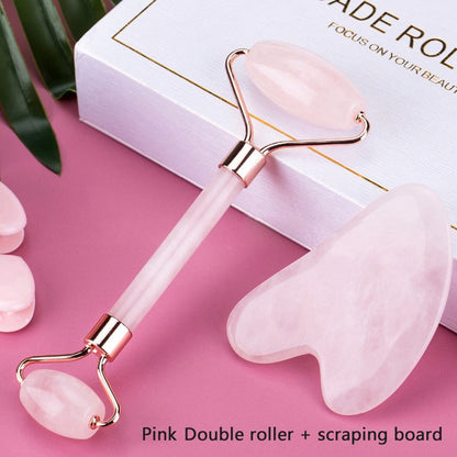 BAIMEI™ Jade Roller & Gua Sha Facial Tools Set