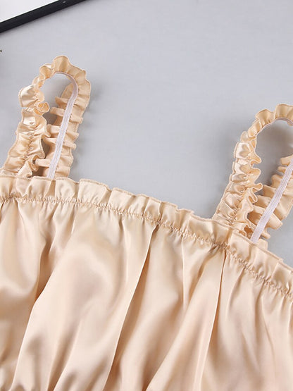 RESTVE™ 2pcs Set Ruffle Spaghetti Strap