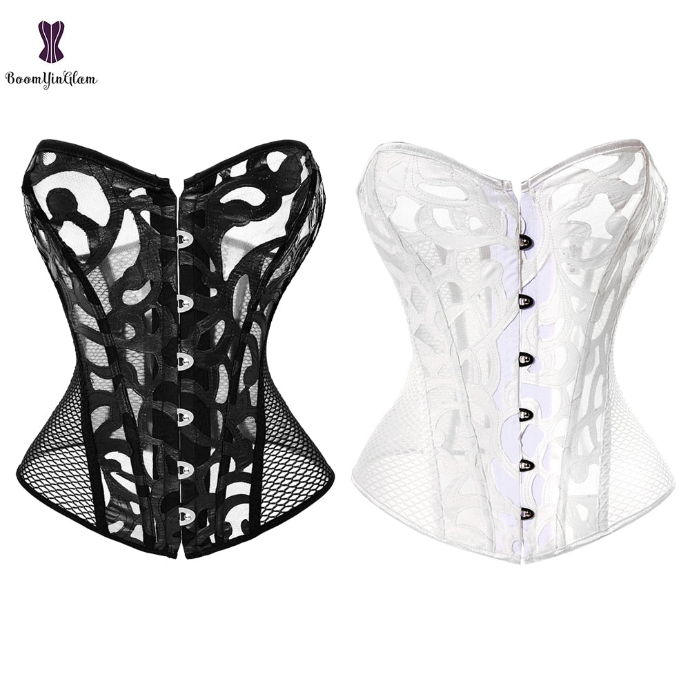 B.Y.GLAM™ Lace Up Overbust Corset Bustier Top