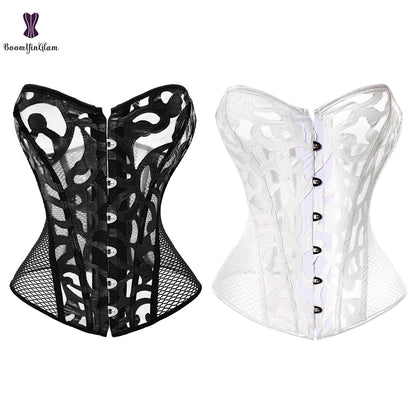 B.Y.GLAM™ Lace Up Overbust Corset Bustier Top