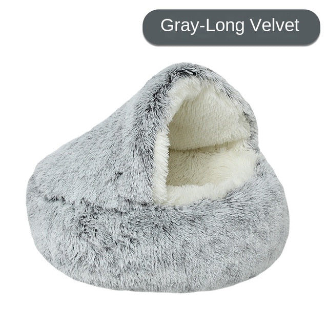 Self-Warming Plush Pet Bed