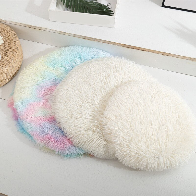 Plush Velvet Round Bed