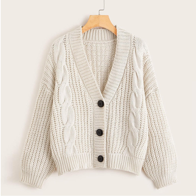 O.NIGHT™ Vintage Knitted V-Neck Cardigan