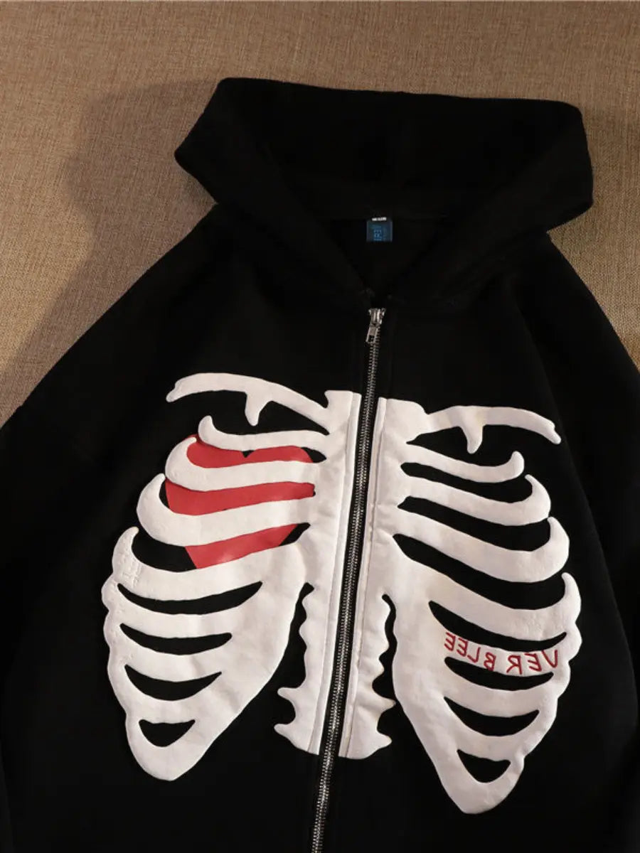 LoveRibs™ Hearted Ribcage Hoodie