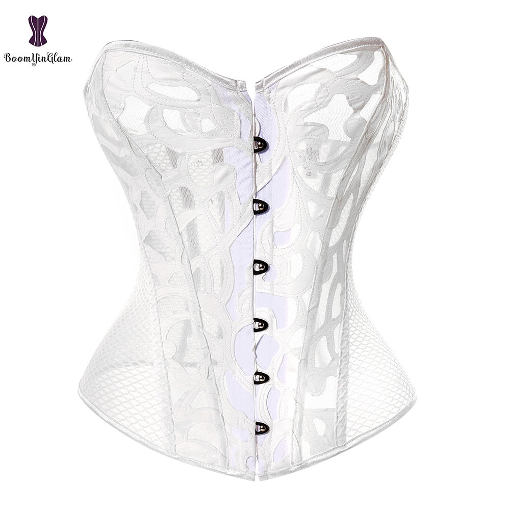 B.Y.GLAM™ Lace Up Overbust Corset Bustier Top