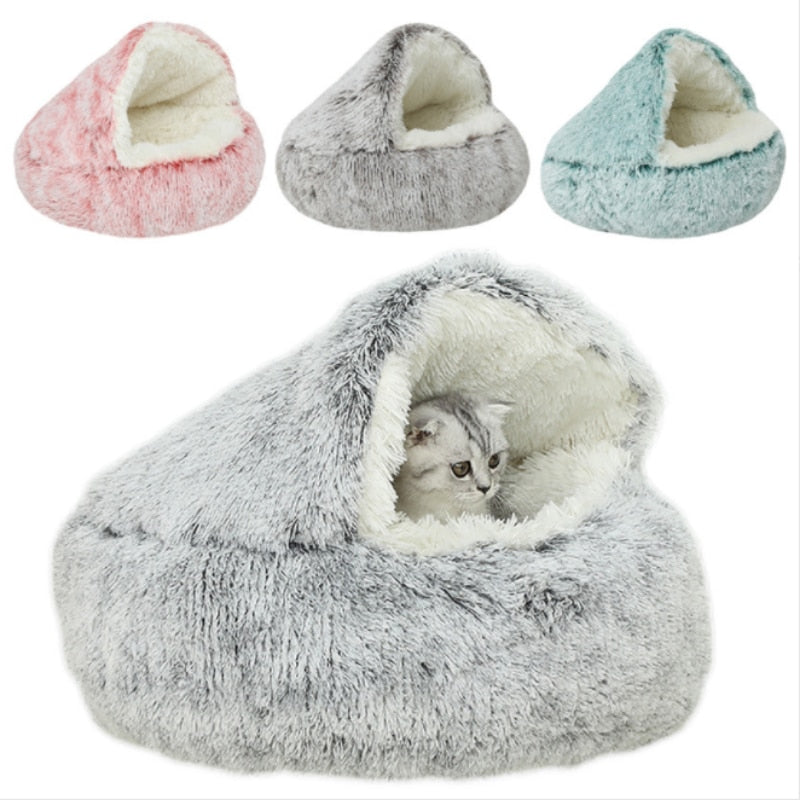 Self-Warming Plush Pet Bed