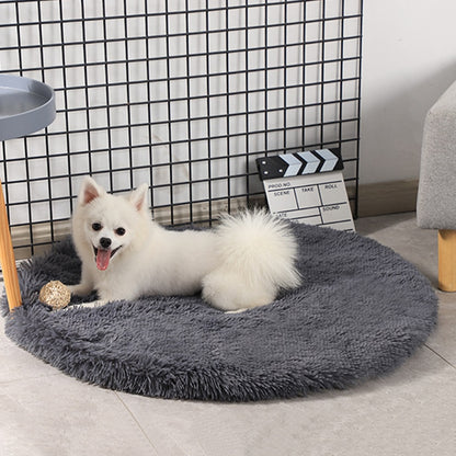 Plush Velvet Round Bed