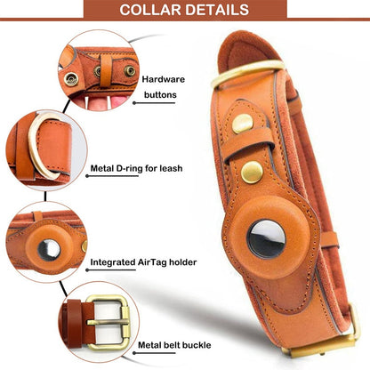 Cow Leather Anti-Lost Dog Collar