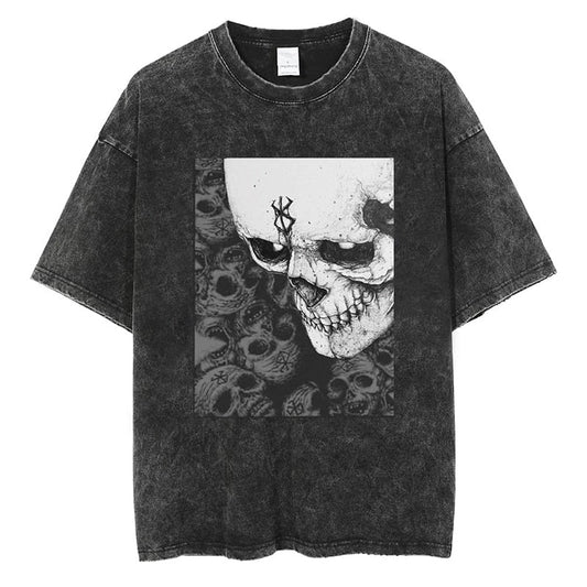 BERSERK™ Washed Black Skull Tee