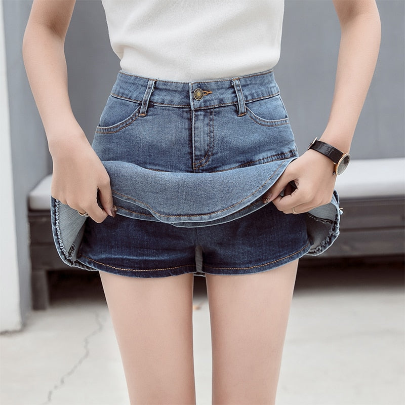 O.NIGHT™ Retro Denim Shorts Skirt