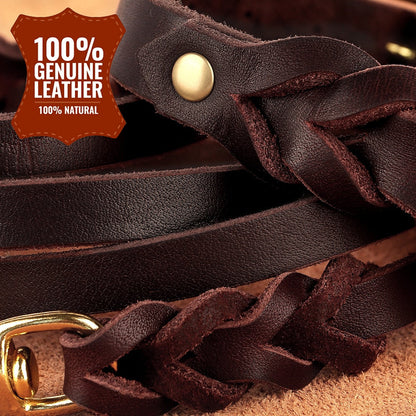 Real Leather Collar and Leash Set