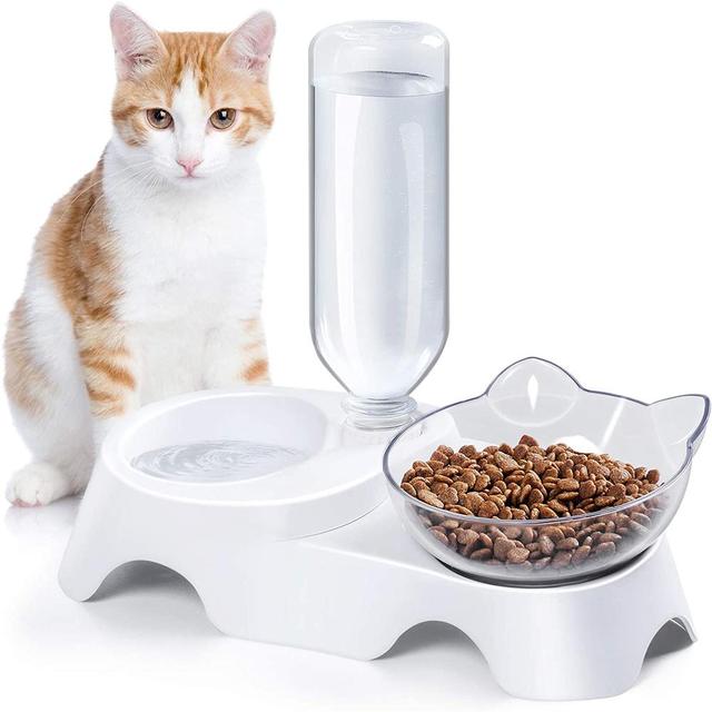 Ergonomic Double Pet Feeder