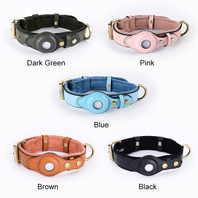 Cow Leather Anti-Lost Dog Collar