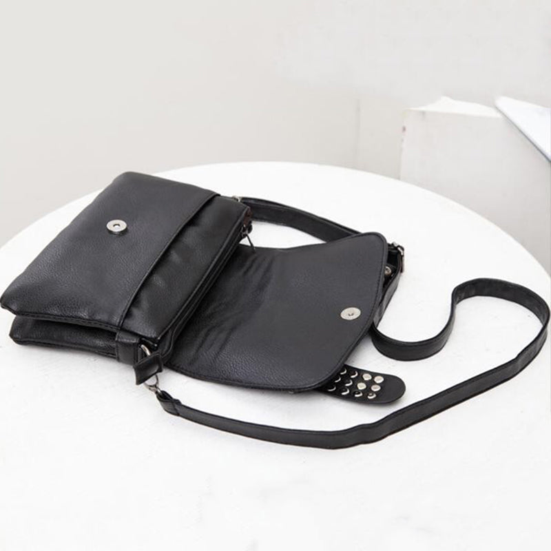 O.NIGHT™ Rivet PU Leather Shoulder Bag