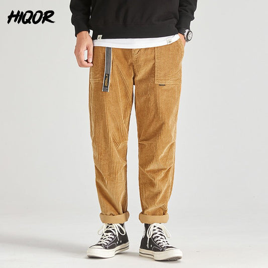 HIQOR™ Loose Corduroy Male Cargo Pants