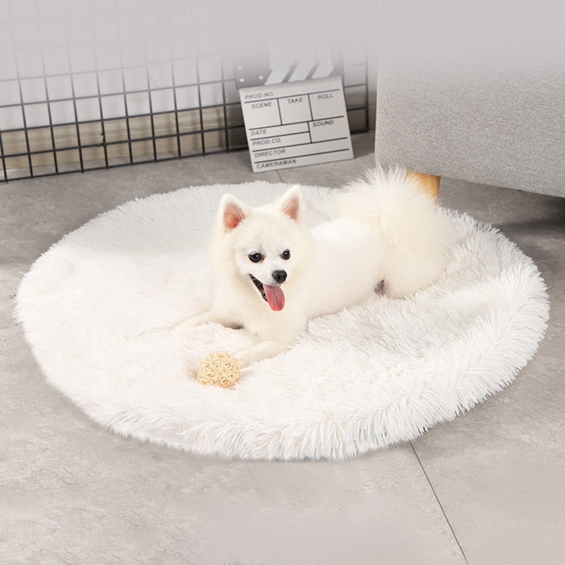 Plush Velvet Round Bed