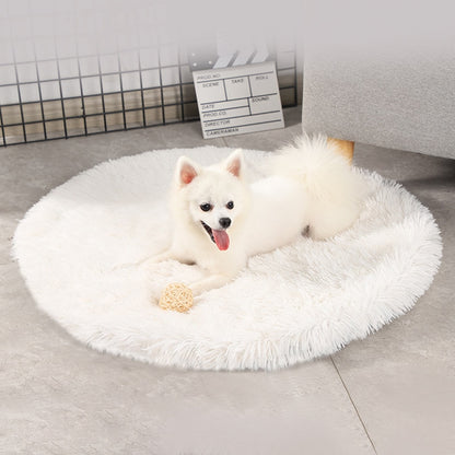 Plush Velvet Round Bed