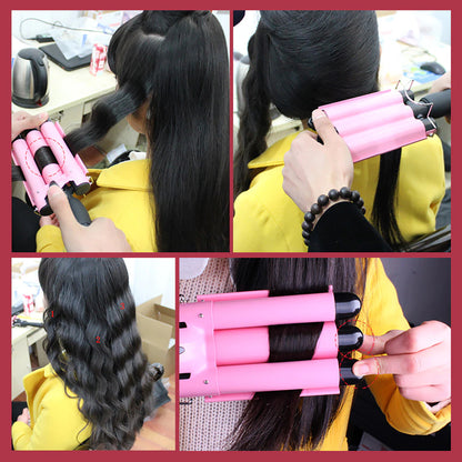 CurlPro™ 3-Barrel Hair Curling Iron Wand