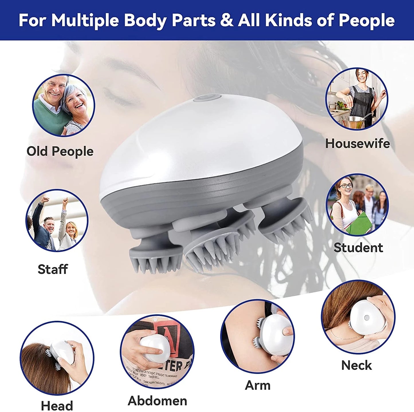 RelaxoScalp™ Head and Scalp Massage Device