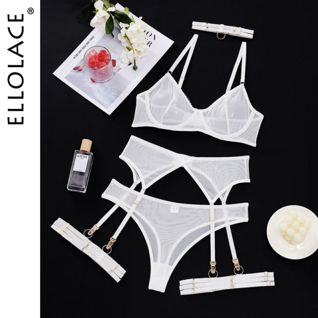 ELLOLACE™ 4pcs Sexy Erotic Lingerie